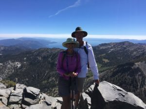 Peter and Linda Morris at the Mount Rose Summit